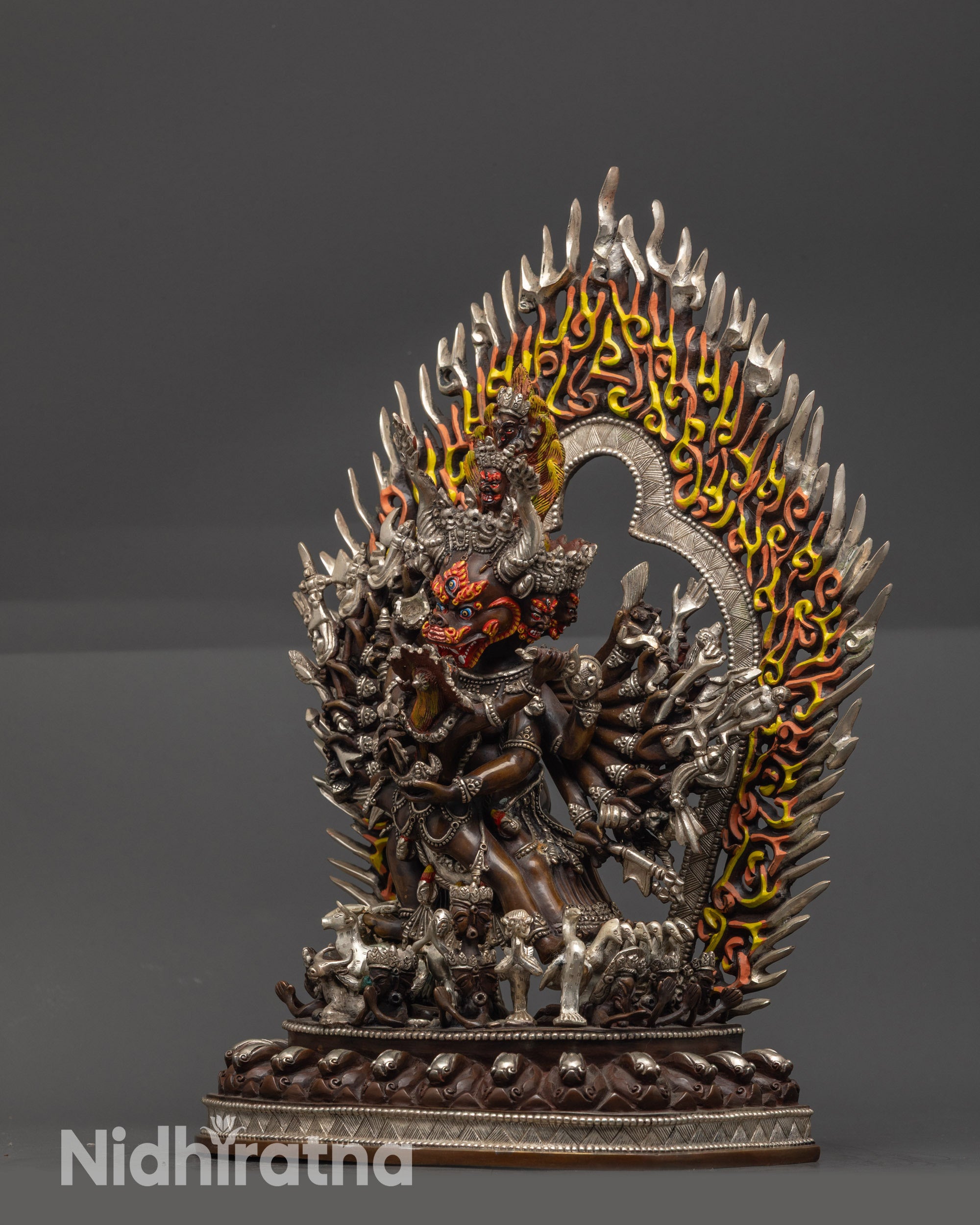 Oxidized Vajrabhairava Yamantaka Statue | Handcrafted Buddhist Art