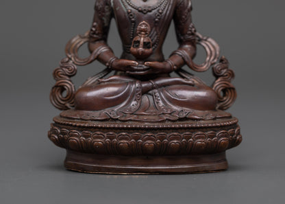 Tibetan Amitayus (Tsepame) Statue – Handcrafted Longevity Buddha