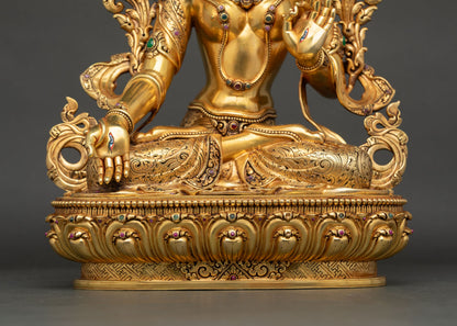 White Tara Statue – Beautiful Handmade Tibetan Artwork