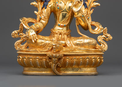 Green Tara Statue from Nepal | Sacred Buddhist Sculpture for Devotion