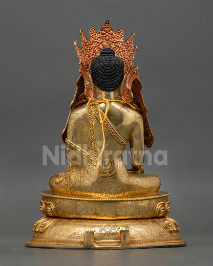 Jowo Rinpoche Statue | 24K Gold Gilded Tibetan Sacred Art