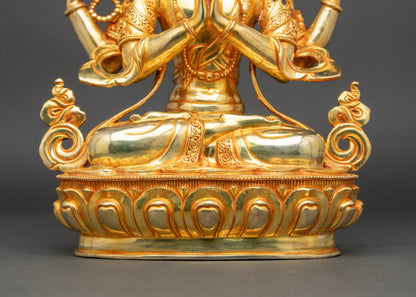 Four‑Armed Chenrezig Statue | Tibetan Buddhist Compassionate Deity