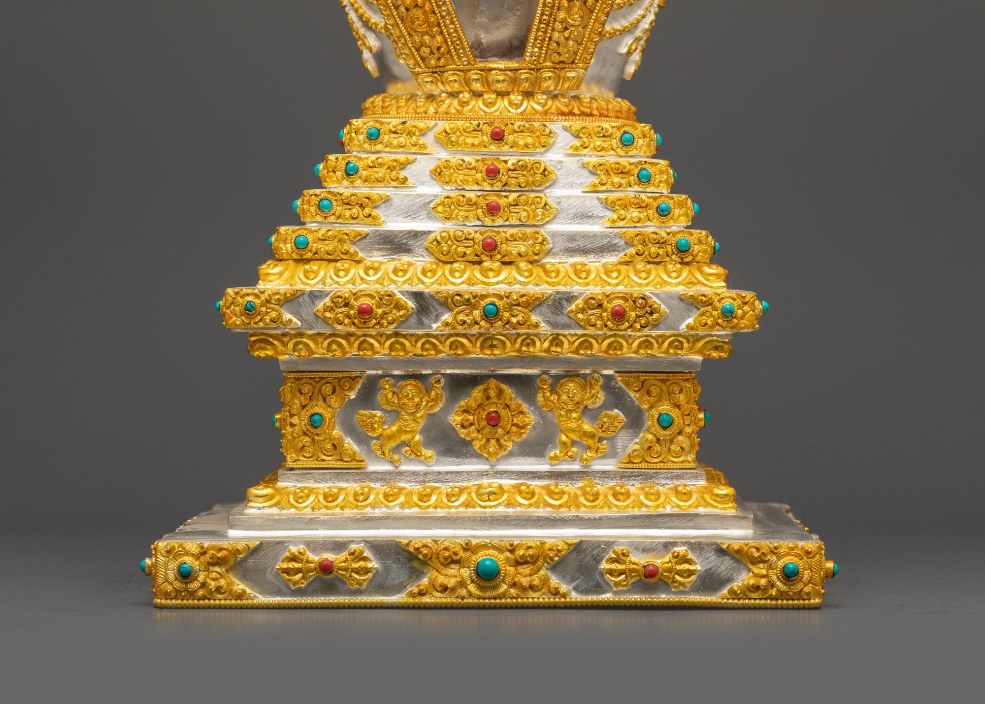 24K Gold-Plated Stupa | Sacred Buddhist Chorten Handmade in Nepal