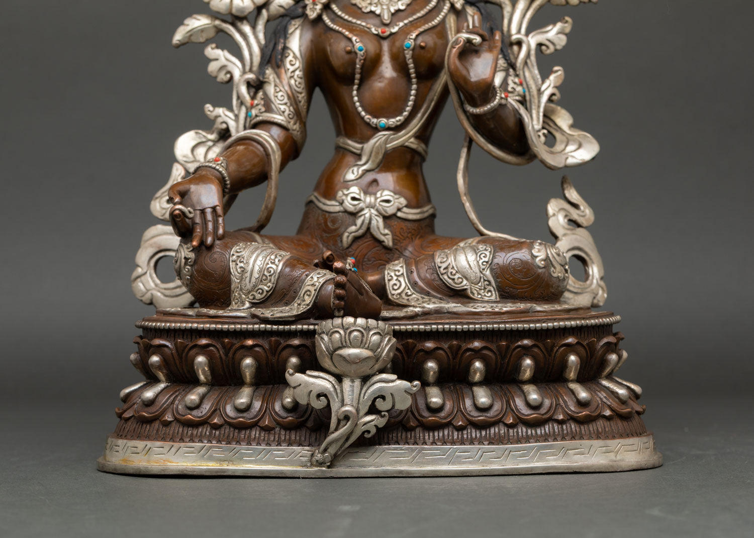 Green Tara Statue - Traditional Nepalese Sacred Artwork
