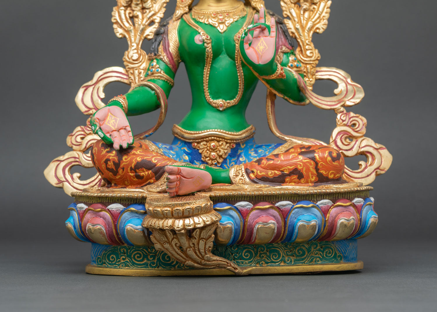 Green Tara Statue – Hand-Painted Spiritual Home Decor