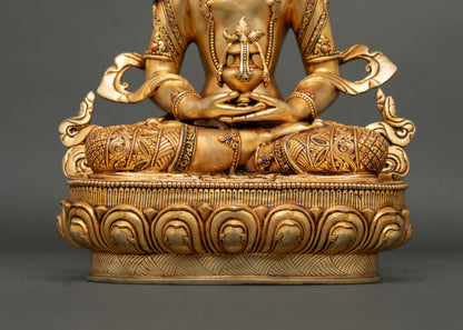 Amitayus Statue | Nepalese Copper Spiritual Artwork