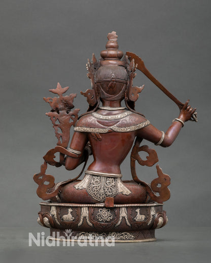 Exquisite Manjushree Sculpture – Traditional Newari Craftsmanship