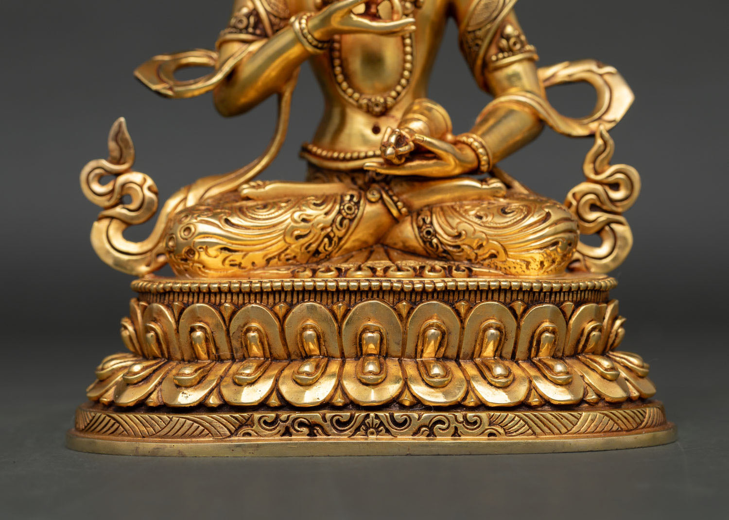 Buddha Vajrasattva Statue | Gold Fire-Gilded Copper Sculpture