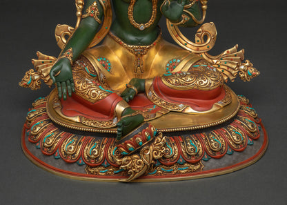 Tranquil Green Tara Statue – Embrace Courage & Inner Peace