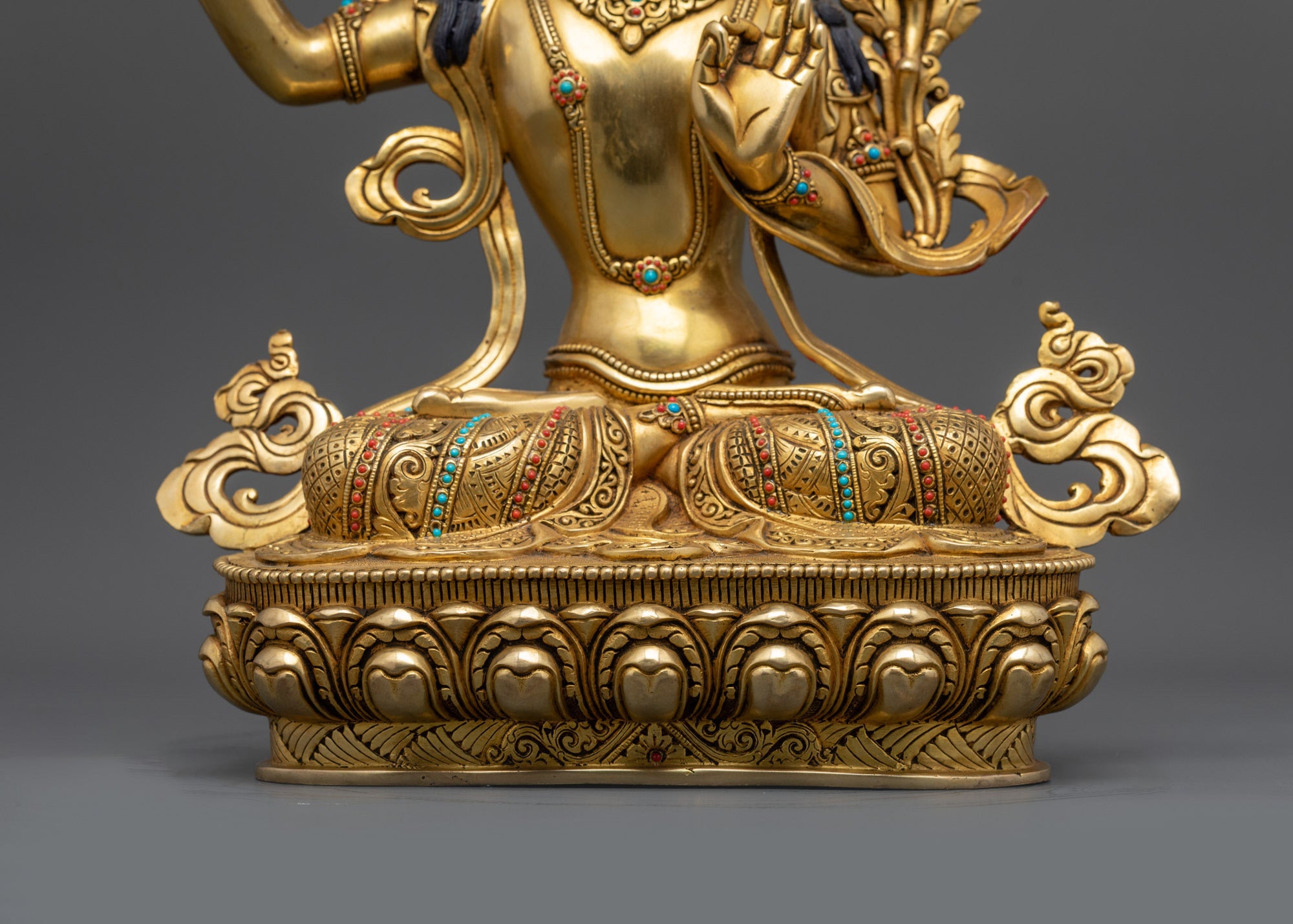 Exquisite Manjushri Statue | Traditional Wisdom Deity Sculpture