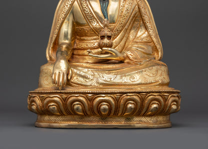 Handcrafted Guru Shapdum Statue | Himalayan Buddhist Lama Sculpture