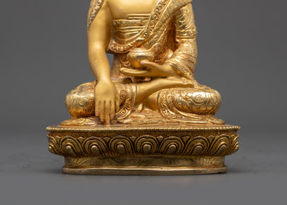 Meditating Shakyamuni Buddha Sculpture | Handcrafted Spiritual Decor