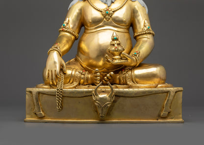 Premium Thangtong Gyalpo Statue | 24K Gold Gilded Mahasiddha Sculpture