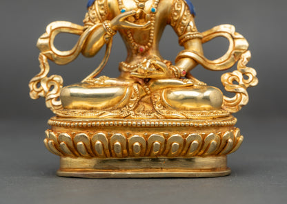 Vajrasattva Statue | Handmade Nepalese Buddhist Copper Sculpture