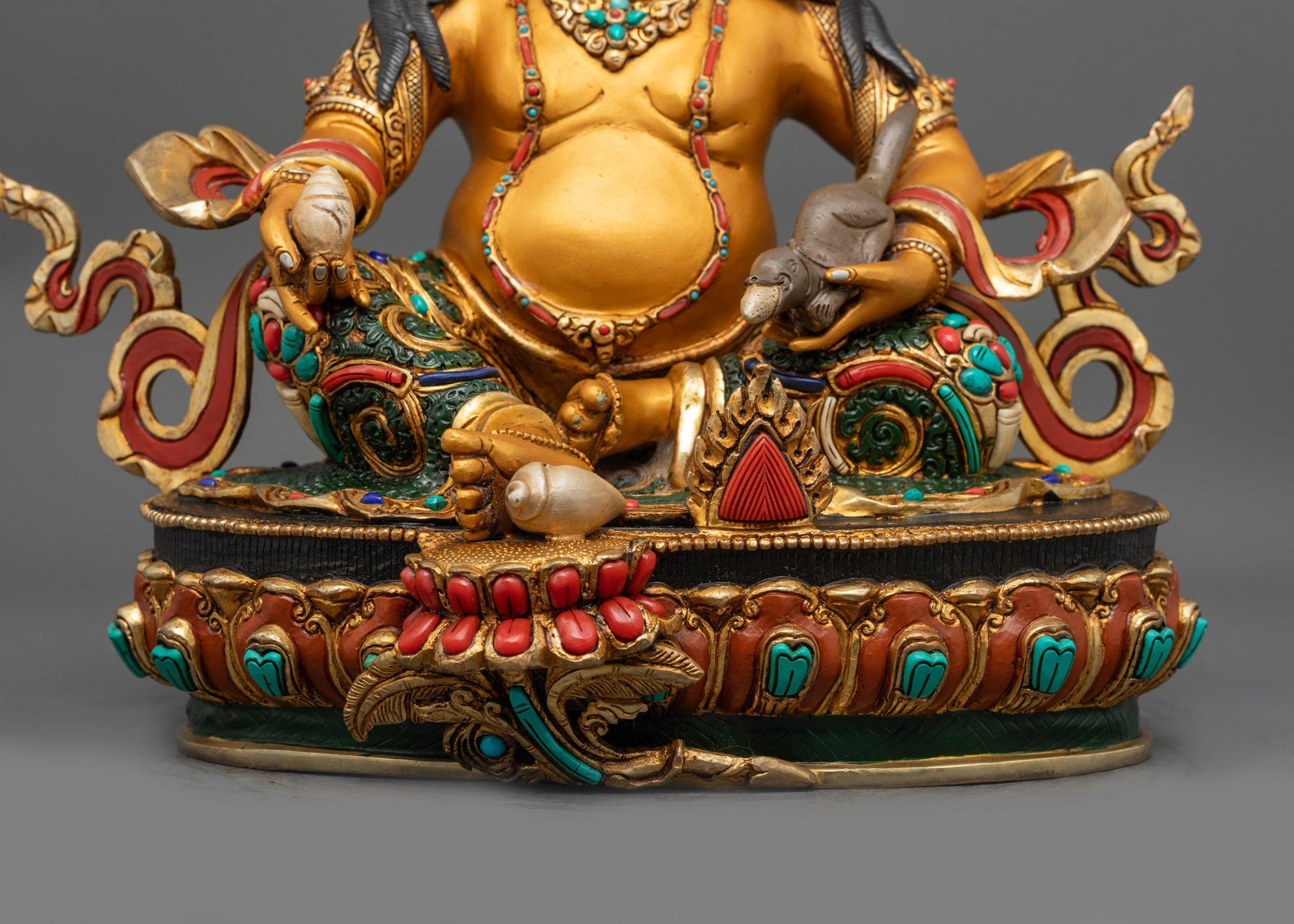 Dzambhala Sculpture | Spiritual Nepalese Copper Statue for Blessings