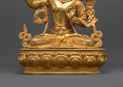 Symbol of Wisdom Manjushri Statue | Tibetan Bodhisattva Sculpture