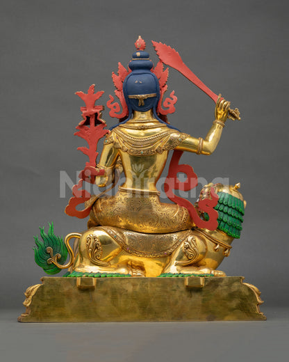 Manjushri Statue | Traditional Buddhist Art from Nepal