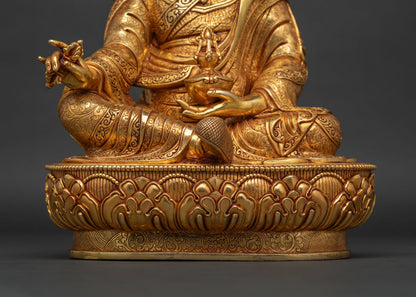 Premium Guru Rinpoche Statue | Enlightened Tibetan Master