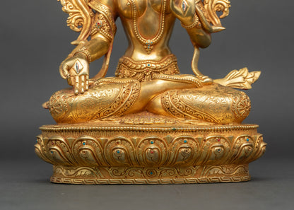 Goddess White Tara Sculpture - Symbol of Healing and Compassion