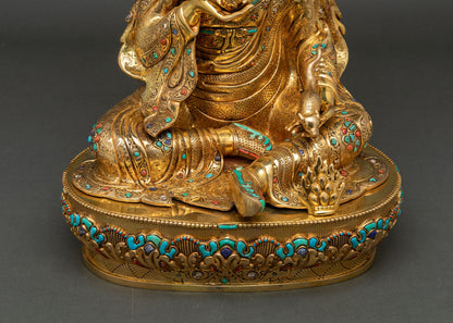 Guru Orgyen Norla Statue | Buddhist Wealth Deity Artwork