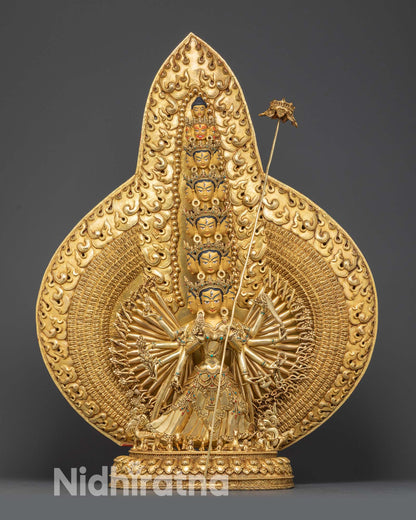 Dukar (White Umbrella) Statue - Protector of All Sentient Beings