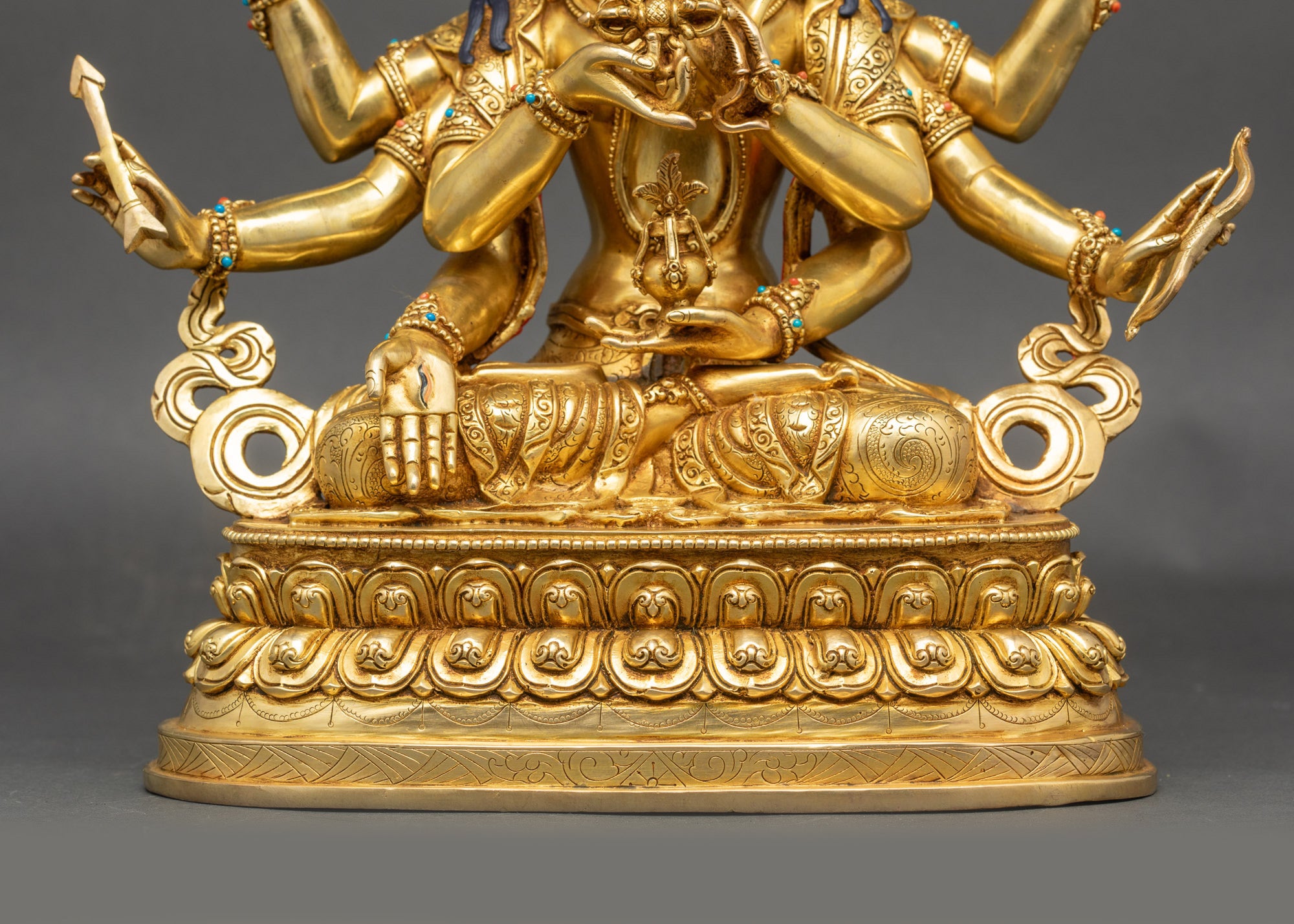 Authentic Namgyalma Statue | Three-Headed Longevity Buddha Sculpture