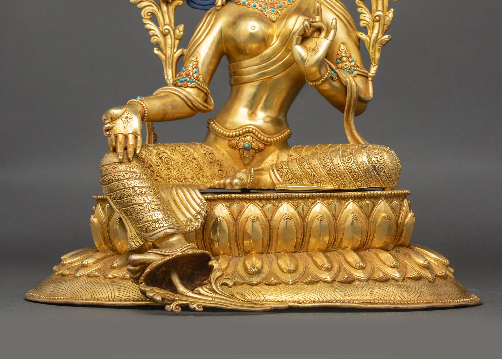 Premium Green Tara Statue | Handcrafted Buddhist Goddess Figurine