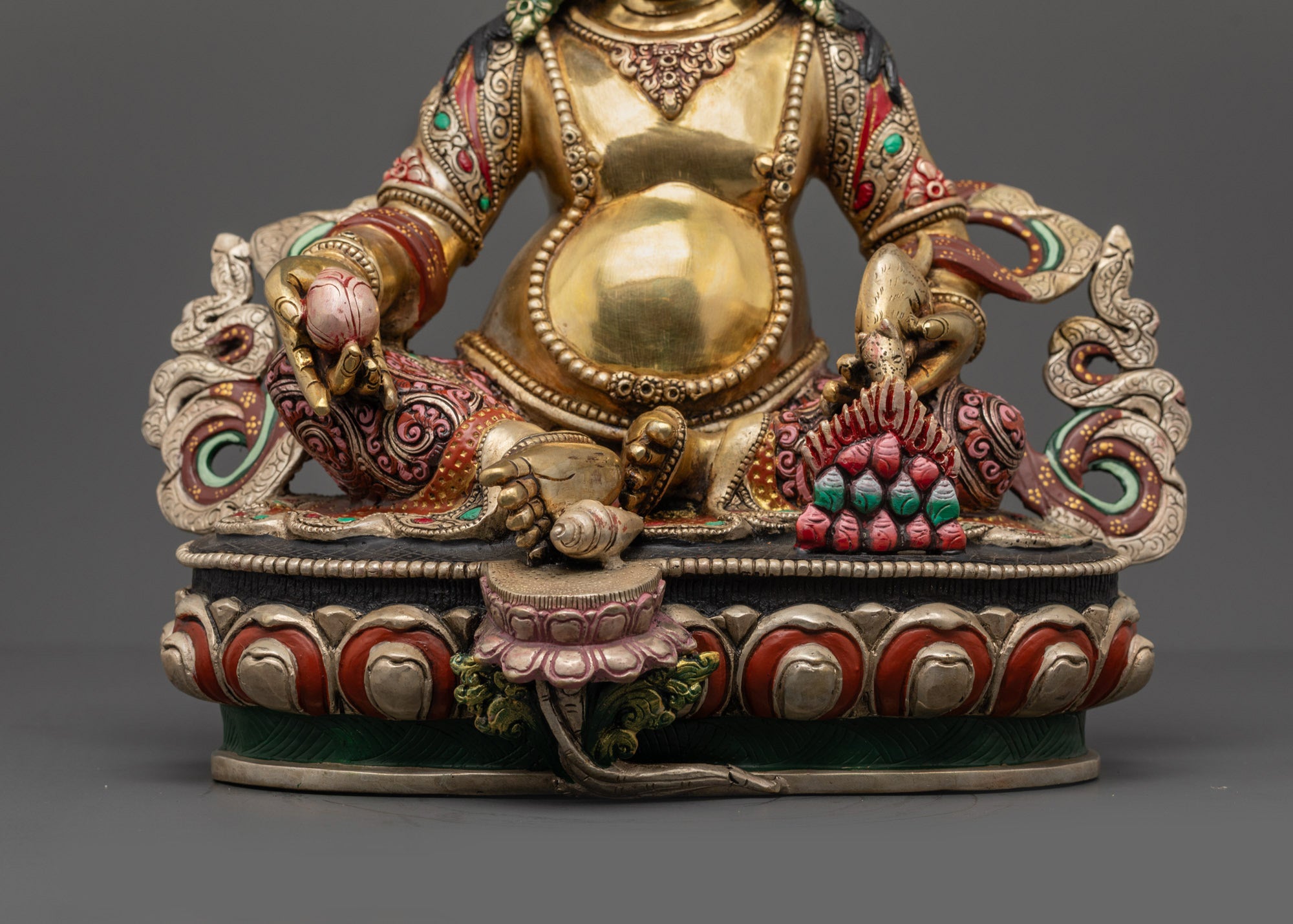 Vajrayana Dzambhala Statue | Traditional Himalayan Buddhist Artwork