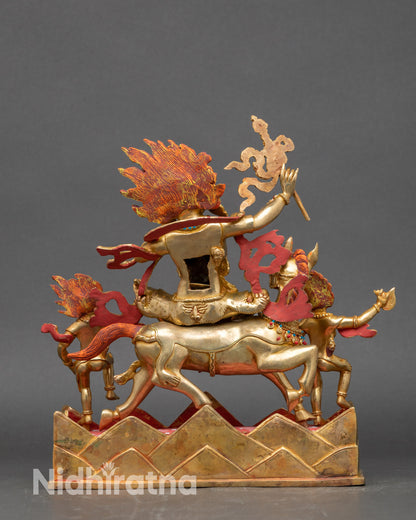 Palden Lhamo Altar Statue | Spiritual Nepalese Buddhist Sculpture