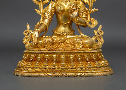 Nepalese Goddess White Tara Statue for Spiritual Blessings