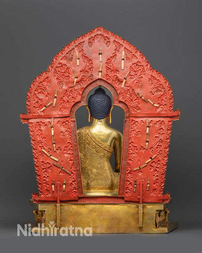Shakyamuni Buddha Enthroned: Symbol of Enlightenment and Compassion