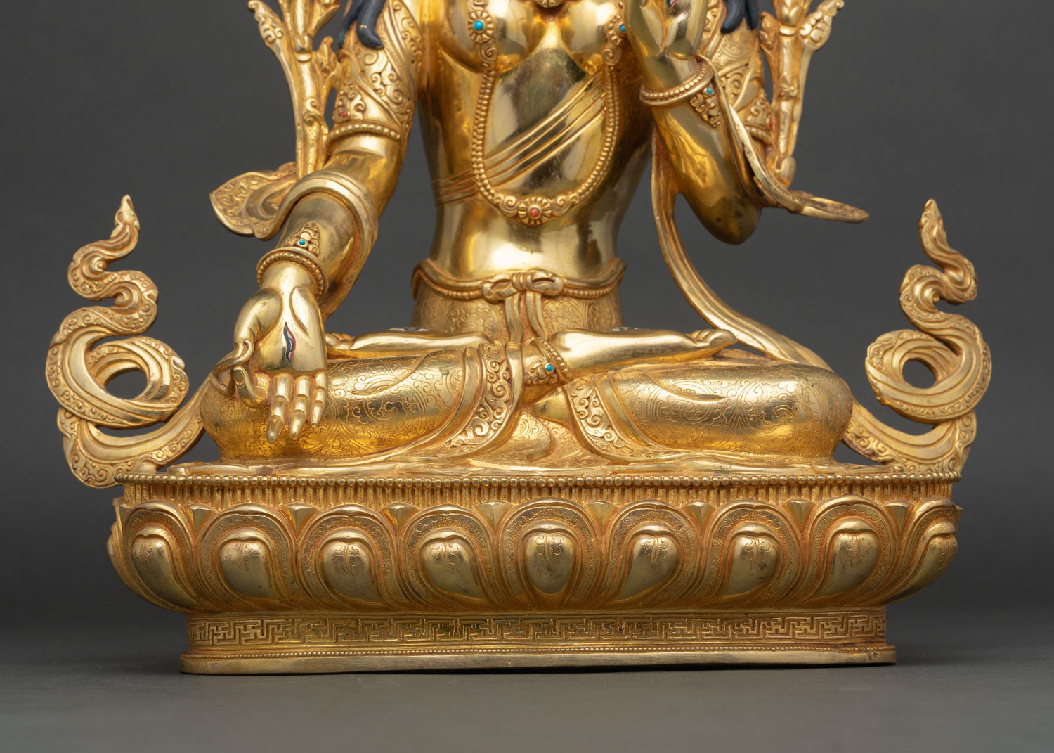 Saptalocana Tara Statue | 24K Gold Fire-Gilded Buddhist Icon