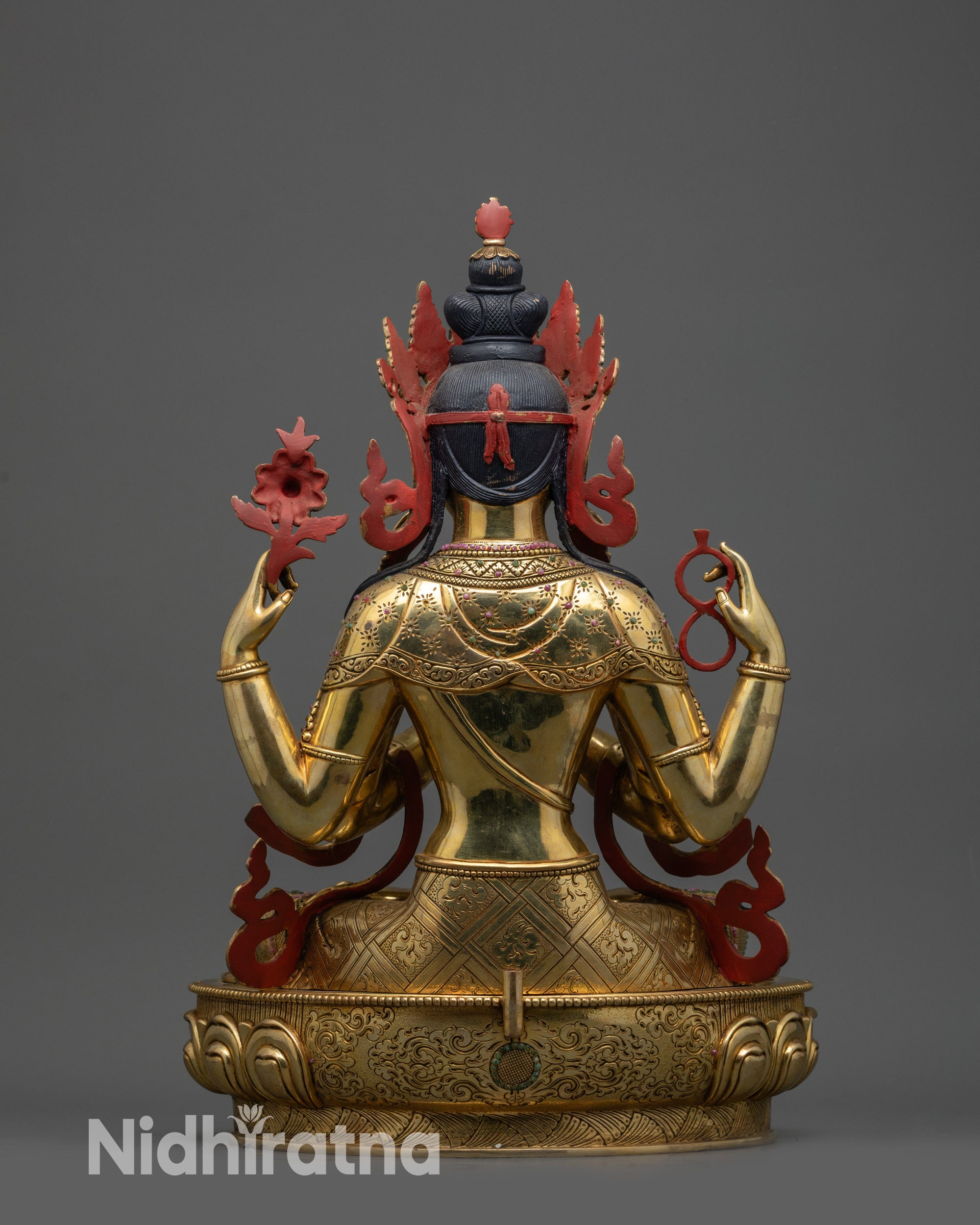 Traditional Statue of Chenrezig | Handmade Tibetan Buddhist Sculpture