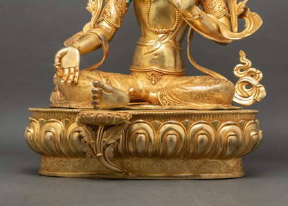 Green Tara Statue | Spiritual Guardian and Meditation Altar Figure