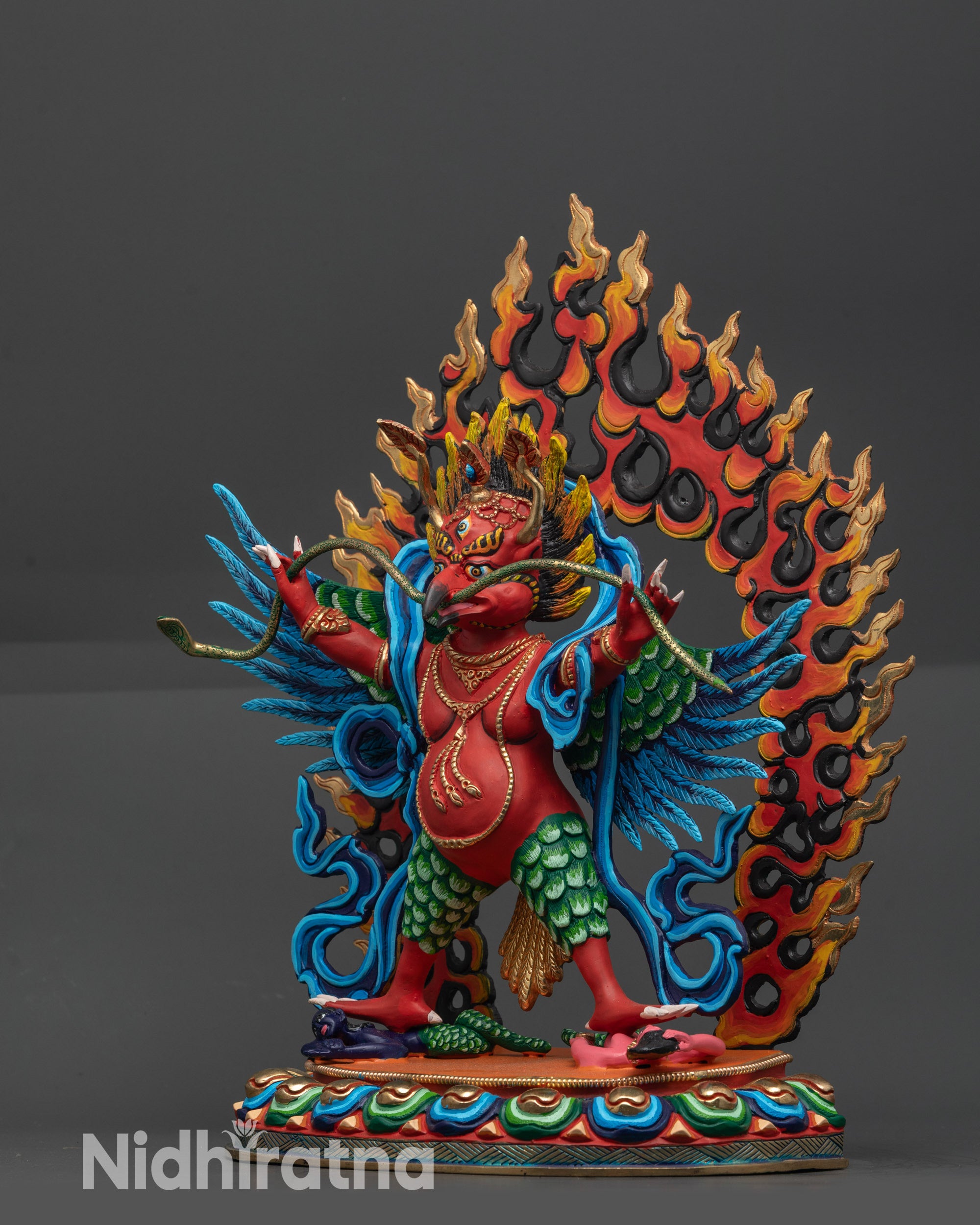 Divine Garuda Sculpture | Sacred Bird Deity Handmade Himalayan Artwork