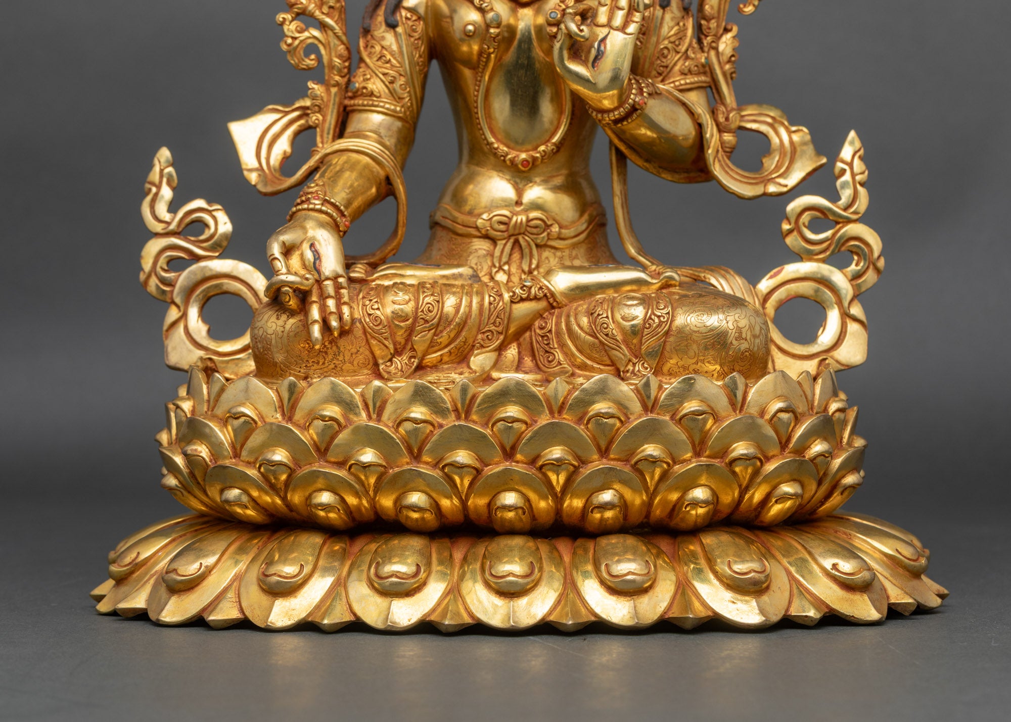 Peaceful White Tara Sculpture | Fine Himalayan Buddhist Art