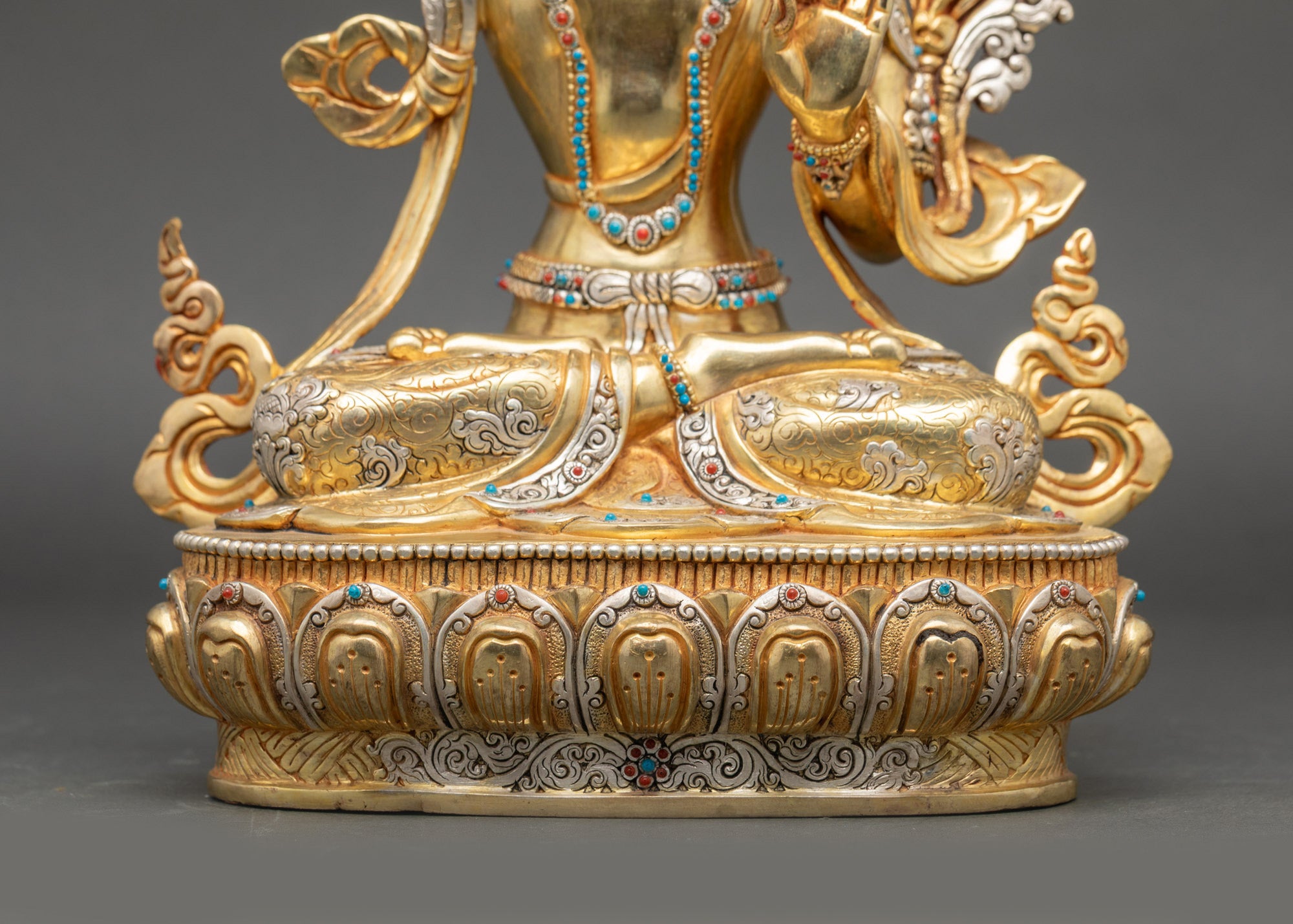 Bodhisattva Jampel Yang Figurine | Handcrafted Altar Decor from Nepal