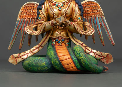 Naga Kanya Statue | Mystical Serpent Goddess Figurine Nepal