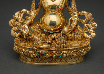 Jambhala Statue for Wealth & Protection | Tibetan Altar Sculpture