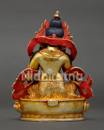 Gold Fire Gilded Dzambhala Statue | Symbol of Wealth and Abundance