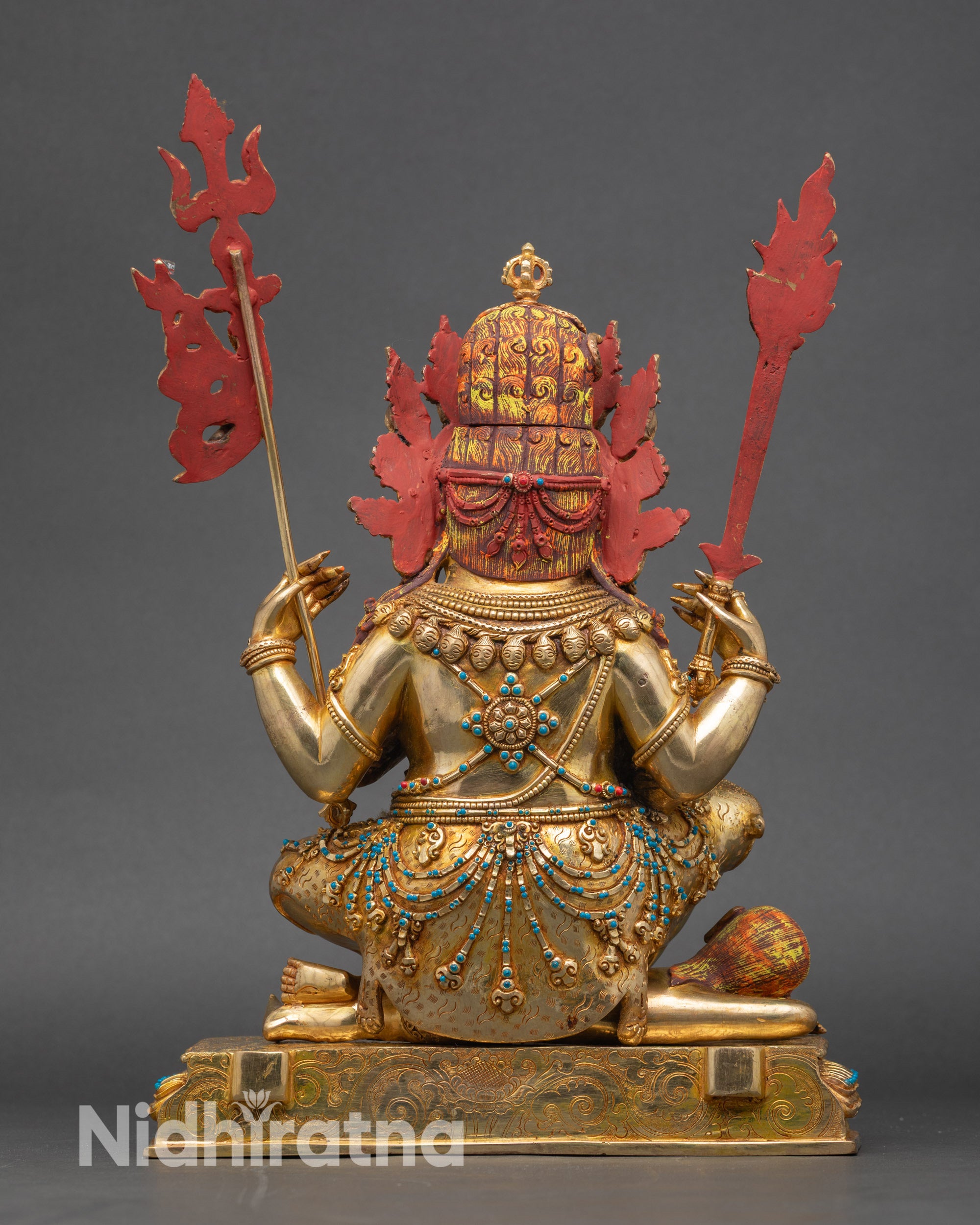 Four-Armed Mahakala Statue | Legendary Buddhist Dharma Protector