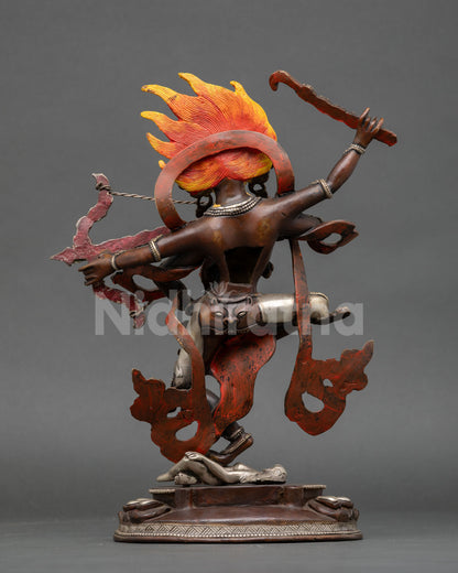 Oxidized Kurukulla Statue | Lost-Wax Copper Buddhist Sculpture