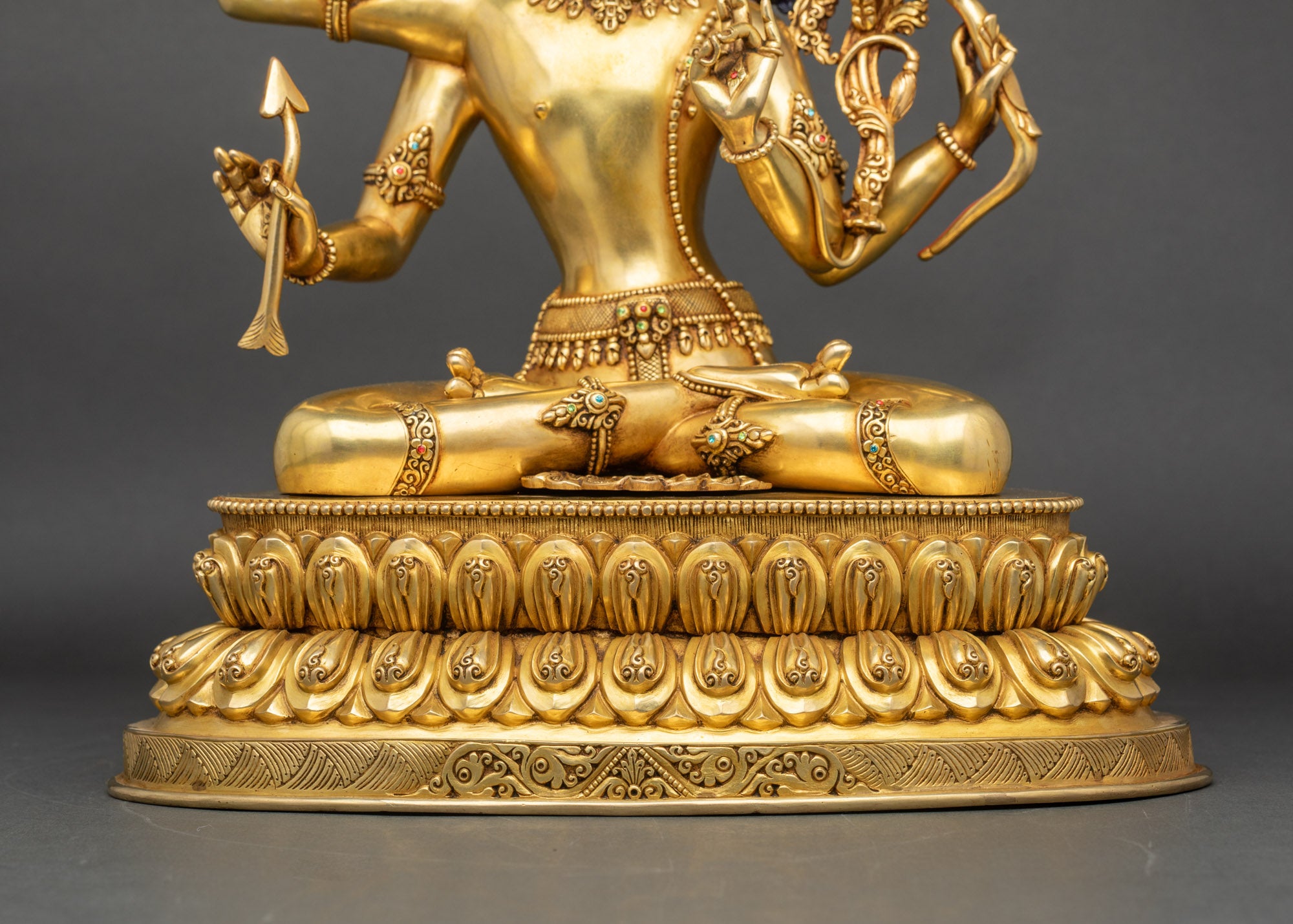 Handcrafted Maha Manjushri Statue | Bodhisattva of Insight from Nepal