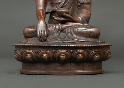 Gautama Shakyamuni Buddha Statue | Oxidized Copper Finish