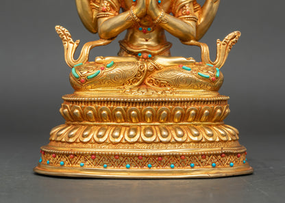 Buddhist Chenrezig Statue for Meditation and Spiritual Decor