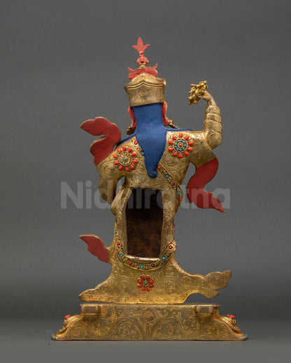 Tibetan Guru Rinpoche Sculpture - Symbol of Protection and Power