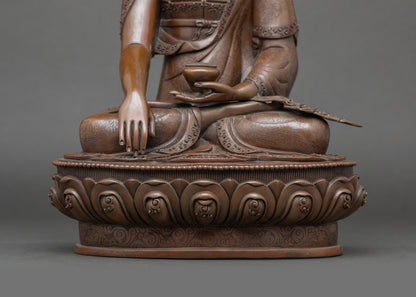 Shakyamuni Crowned Buddha Figurine | Authentic Copper Artwork
