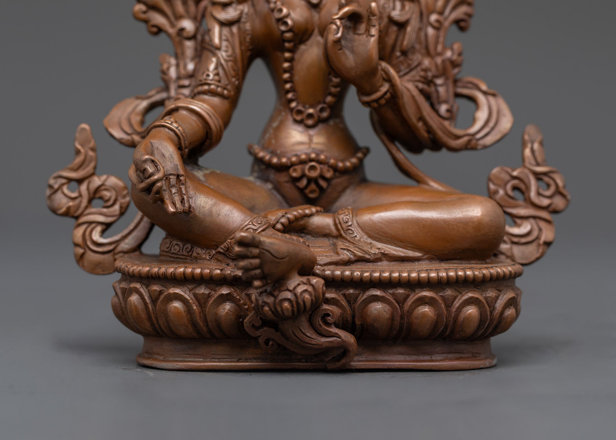 Traditional Oxidized Bodhisattva Statue Set | Tibetan Buddhist Deities