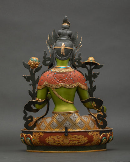 Green Tara Statue for Home & Altar | Spiritual Buddhist Art
