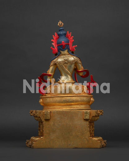 Vajrasattva with Throne Statue | Handcrafted Himalayan Buddhist Art